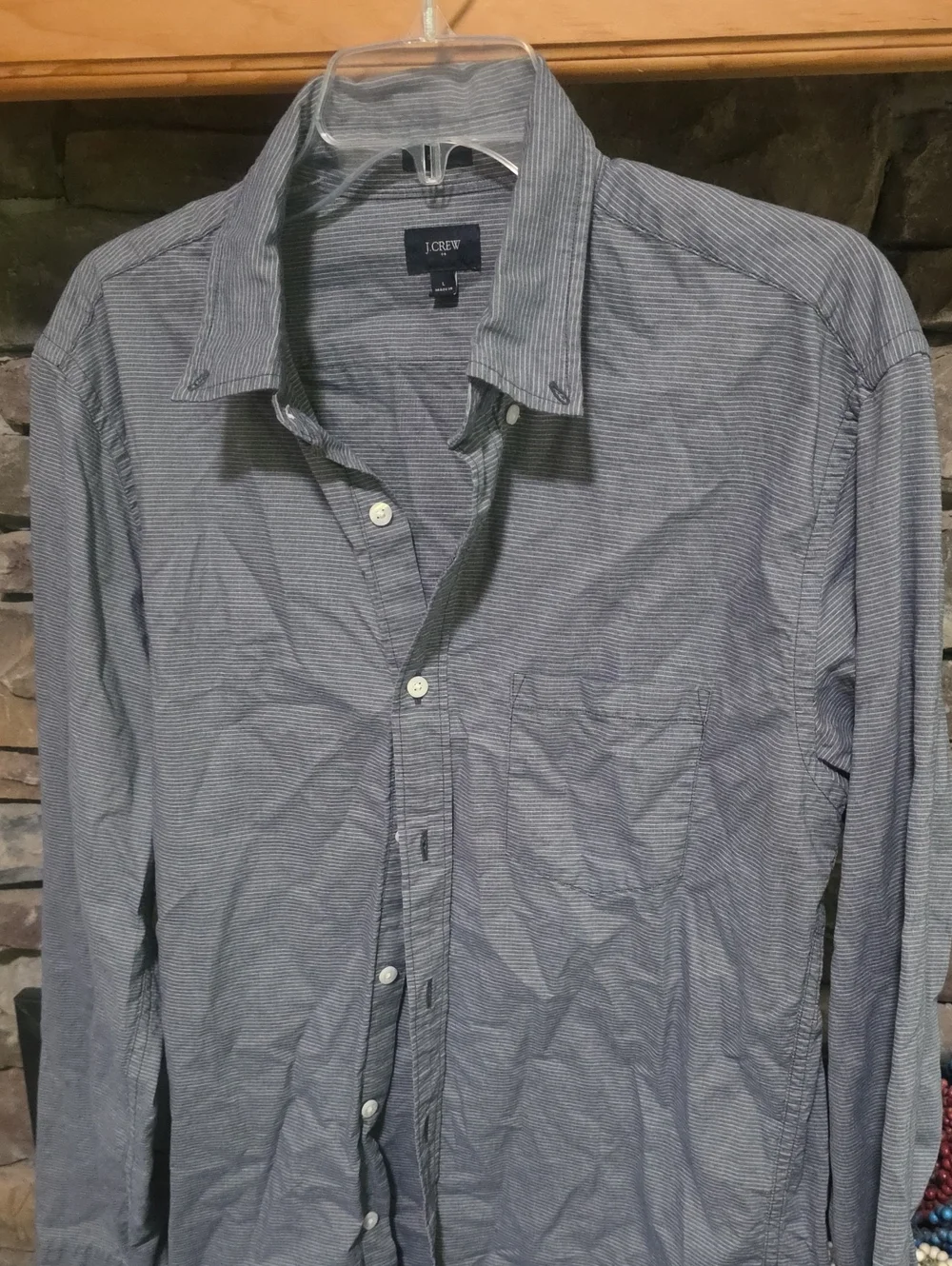 J. Crew Slim Striped Button Up Shirt Sz L